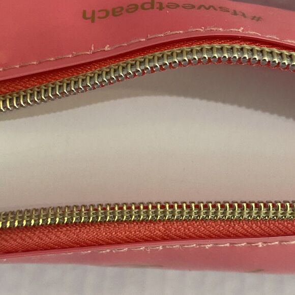Too Faced Sweet As A Peach Pouch Makeup Bag Or Pencil Case AUTHENTIC 100% - Picture 7 of 8